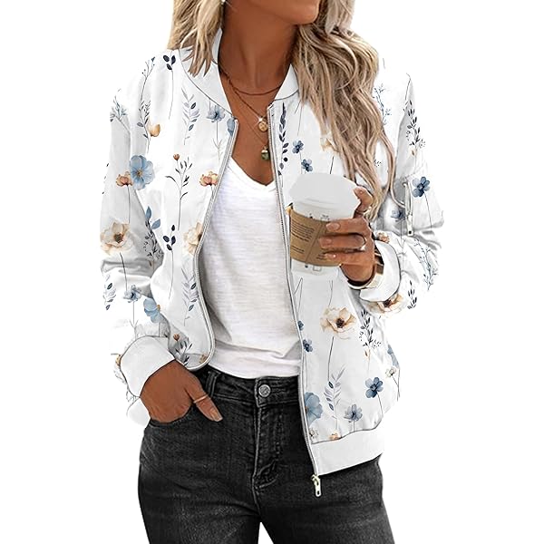 yumeki︰BR Amazon.com: Durio Womens Bomber Jacket Fashion Short Cropped